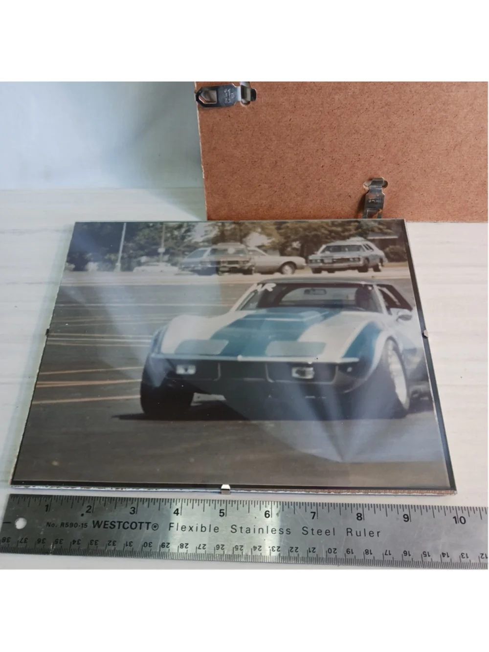 Vintage Corvette Pictures 8x10 Real Photo Framed Pair